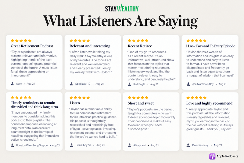 Stay Wealthy Retirement Podcast Reviews